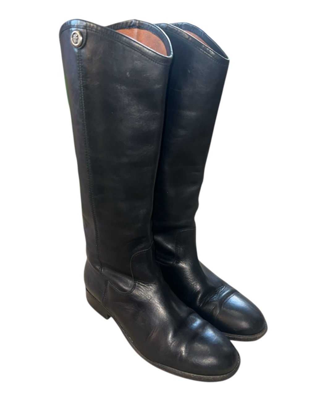 FRYE Riding Boot Equestrian Melissa Button 2 Boho Western Leather Black  Sz 9 - Picture 5 of 15